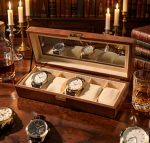 Premium 6 Slot Leather Watch Box with Glass Top | Luxury Watch Organizer Storage Case - Image 3